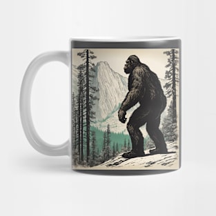 Funny Bigfoot Dad Monster Believer in the Yosemite Mountains Mug